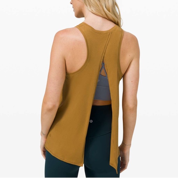 LULULEMON All Tied Up Tank Top Size 10 Spiced Bronze EUC - Picture 2 of 4
